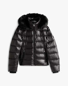 TOMMY HILFIGER GLOSS HW DOWN SLIM JACKET W FUR