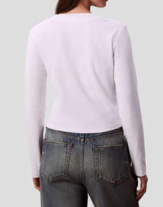 CALVIN KLEIN A- LS MONOGRAM BABY TEE