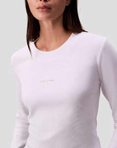 CALVIN KLEIN A- LS MONOGRAM BABY TEE