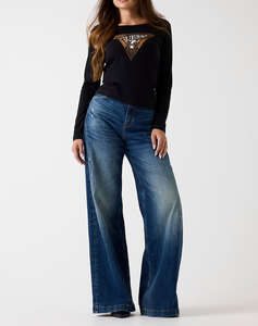 GUESS LS CN LEO TRIANGLE TEE ДАМСКА БЛУЗА