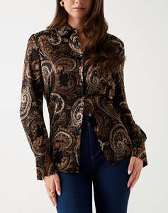 GUESS LS CLARISSE OVERSIZE SHIRT ДАМСКА РИЗА