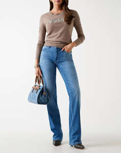 GUESS LS CN REYNA LOGO SWTR ПЛЕТЕНИ ДАМСКИ ДРЕХИ