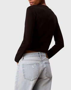 CALVIN KLEIN A- LS MONOGRAM BABY TEE