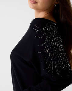 GUESS BAT SLEEVE LORETTA LOGO SWTR ПЛЕТЕНИ ДАМСКИ ДРЕХИ