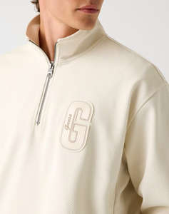 GUESS HARRIS TWILL ZIP MOCK NECK MENS SWEATSHIRT