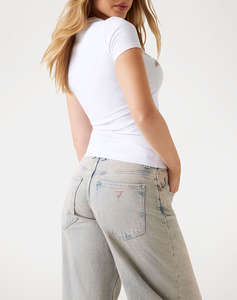 GUESS CN SS TRIANGLE PALM PRINT ДАМСКА БЛУЗА