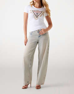 GUESS CN SS TRIANGLE PALM PRINT ДАМСКА БЛУЗА