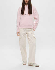 GUESS JEANS GJ OVER HOOD EMBRO SWEATSHIRT WOMENS SWEATSHIRT