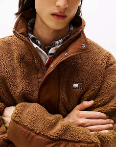 TOMMY JEANS TJM ESSENTL MIX TEDDY JACKET EXT