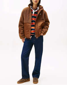 TOMMY JEANS TJM ESSENTL MIX TEDDY JACKET EXT