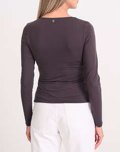 GUESS LS V-NECK AYLEEN TOP ДАМСКА БЛУЗА