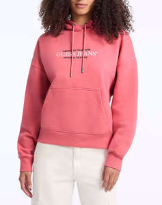 GUESS JEANS GJ HOOD OS AMERICAN TR SWEAT WOMENS SWEATSHIRT