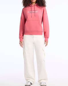 GUESS JEANS GJ HOOD OS AMERICAN TR SWEAT WOMENS SWEATSHIRT