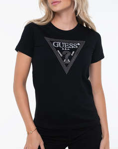 GUESS SS CN KRYSTAL TRIANGLE TEE ДАМСКА БЛУЗА