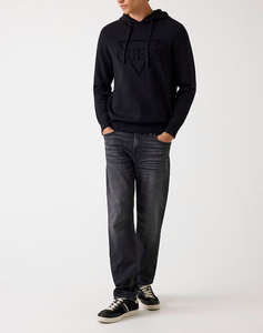 GUESS JOBY HOODIE FRENCH TERRY SWTR KNITTED MENS