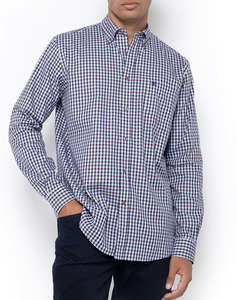 THE BOSTONIANS РИЗА MAVERICK TWILL REGULAR FIT MedCheck TWILL Button-down Regular FIT