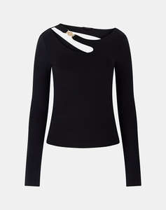 GUESS LS ELEANOR BUCKLE TOP ДАМСКА БЛУЗА