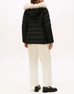 TOMMY HILFIGER MW DOWN SLIM JACKET WITH FUR