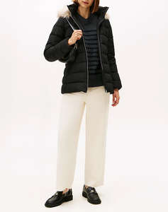 TOMMY HILFIGER MW DOWN SLIM JACKET WITH FUR