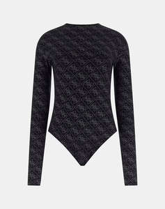 GUESS LS TEODORA LOGO BODY WOMENS BODYSUIT