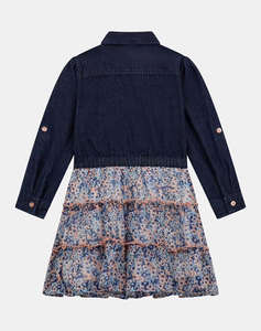 GUESS MIXED FABRICS ADJ. LS DRESS DRESS CHILD GIRL