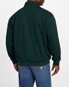 GUESS HARRIS TWILL ZIP MOCK NECK MENS SWEATSHIRT