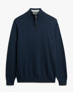 SUPERDRY D1 STUD ESSENTIALS COTTON HALF ZIP Мъжки плетен пуловер