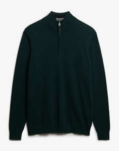 SUPERDRY D1 STUD ESSENTIALS COTTON HALF ZIP Мъжки плетен пуловер