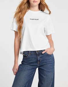 GUESS JEANS GJ SS CN BOXY EMBRO LOGO TEE ДАМСКА БЛУЗА