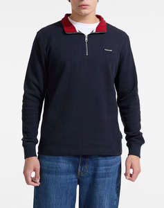 GUESS JEANS GJ CN REG DROP NEEDLE QUARTER MENS SWEATSHIRT