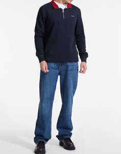 GUESS JEANS GJ CN REG DROP NEEDLE QUARTER MENS SWEATSHIRT