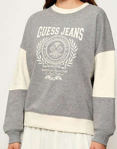 GUESS JEANS GJ CN OS RACKET PIECED SWEAT WOMENS SWEATSHIRT