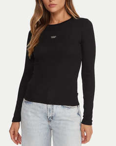 GUESS JEANS GJ LS CN EMBRO SLIM TOP ДАМСКА БЛУЗА