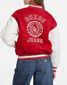 GUESS JEANS GJ VARSITY WITH EMBROIDERY ДАМСКО ЯКЕ