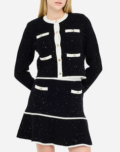 LIU JO BLACK_CF5M16_ECS GIACCA IN MAGLIA M/L ДАМСКО САКО