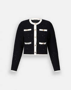 LIU JO BLACK_CF5M16_ECS GIACCA IN MAGLIA M/L ДАМСКО САКО