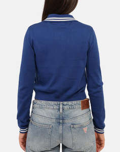 GUESS JEANS GJ LS POLO GUESS J EMB SWTR WOMENS JACKET