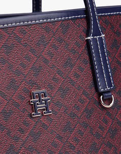 TOMMY HILFIGER TH MONOPLAY LEATHER TOTE
