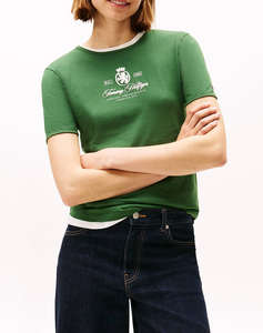 TOMMY HILFIGER VARSITY CREST SLIM SS TEE