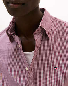 TOMMY HILFIGER FLEX POPLIN MICRO GINGHAM SHIRT