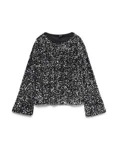 VERO MODA VMBELLA LS BOATNECK SQ TOP JRS GA