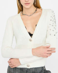 LIU JO BLACK_CF5M21_MAGLIA APERTA M/L ДАМСКА БЛУЗА