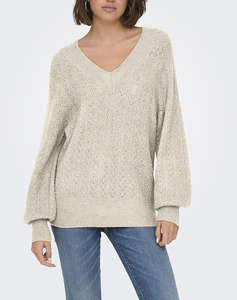 ONLY ONLLUCILLA LS GLITTER V-NECK KNT