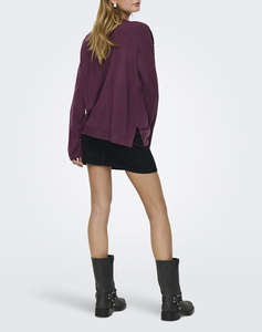 ONLY ONLSTARRY LS SEQUIN BOXY V-NECK KNT