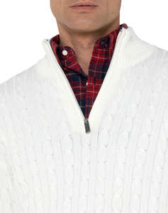 THE BOSTONIANS KNITTING HALF-ZIP REGULAR FIT