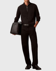 CALVIN KLEIN LS SUPIMA QTR ZIP SWEATER - 14GG