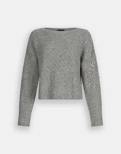 LIU JO BLACK_CF5M21_MAGLIA CHIUSA M/L ДАМСКА БЛУЗА