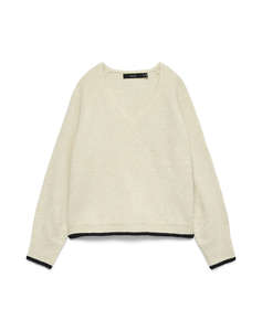 VERO MODA VMAQUARIUS LS V-NECK RAGLAN PULLOVER BF