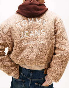 TOMMY JEANS TJW TEDDY VARSITY BOMBER