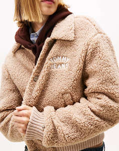 TOMMY JEANS TJW TEDDY VARSITY BOMBER